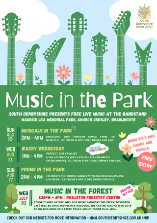 Music in the Park poster 2025